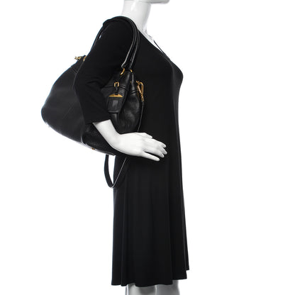 Prada Vitello Daino Shoulder Bag Black 3 of 9