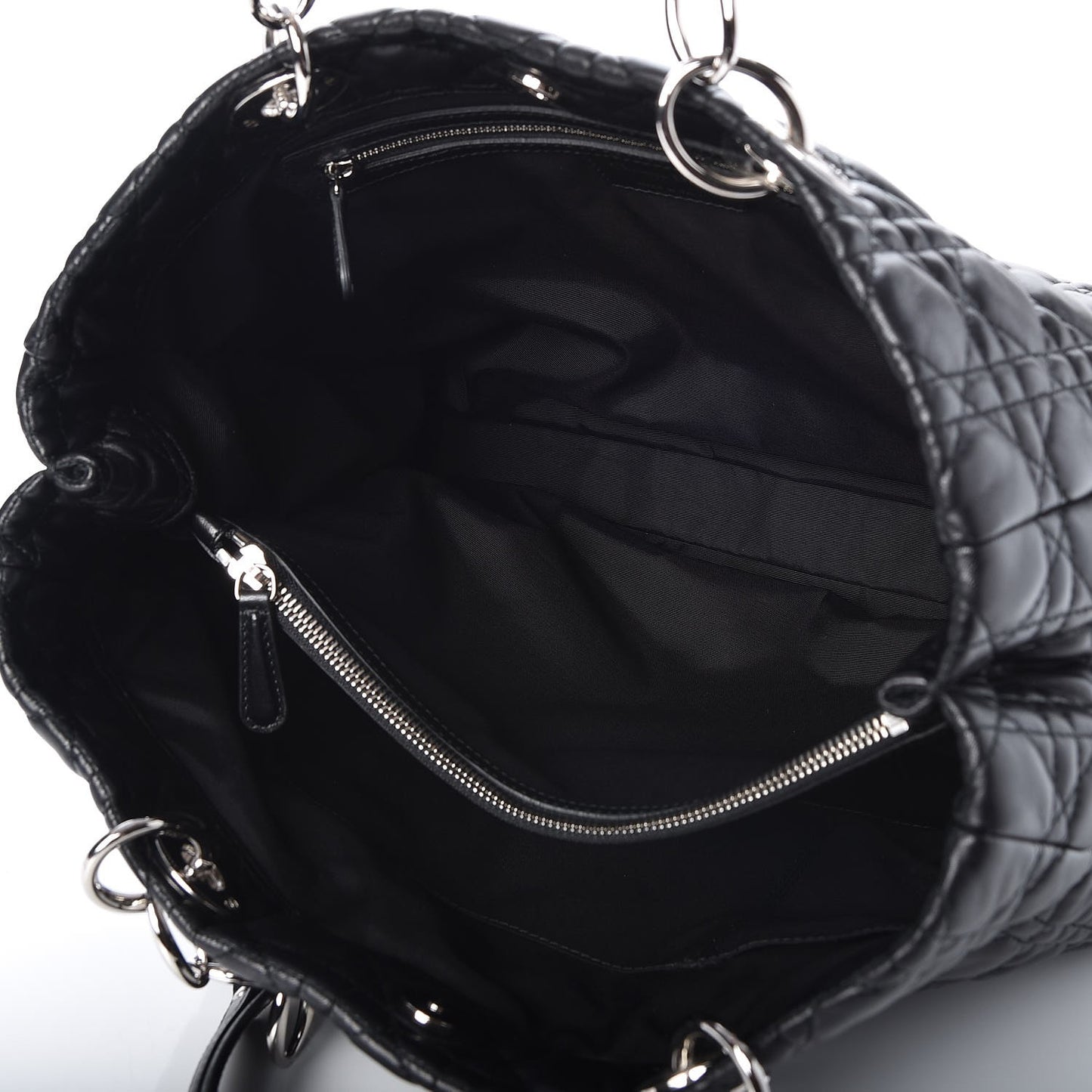 Lambskin Cannage Large Dior Soft Shopping Tote Black