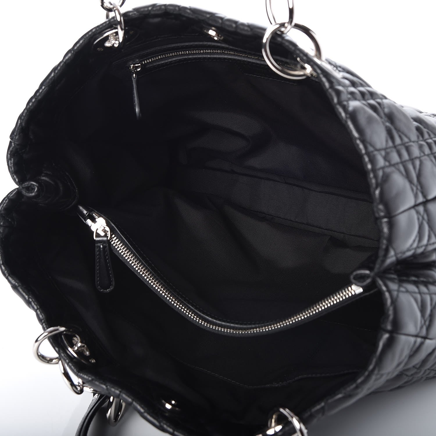 Christian Dior Lambskin Cannage Large Dior Soft Shopping Tote Black 5 of 9