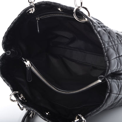 Christian Dior Lambskin Cannage Large Dior Soft Shopping Tote Black 5 of 9