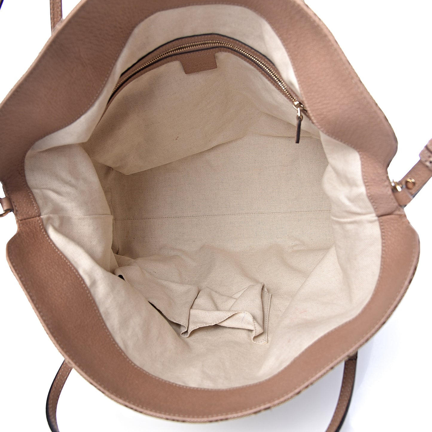 Monogram Large Bree Foldover Tote Beige Soft Pink