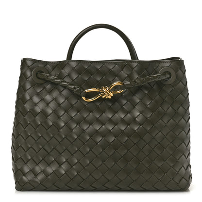 Bottega Veneta Nappa Intrecciato Medium Andiamo Shoulder Bag Dark Green 1 of 9