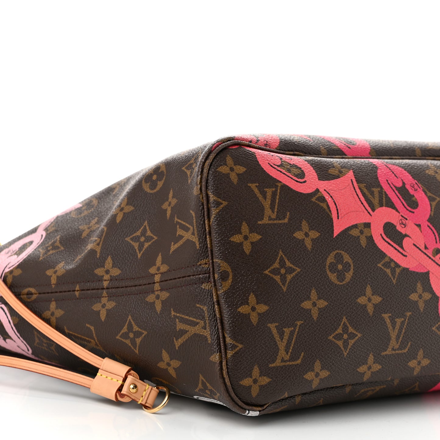 Monogram Bay Neverfull MM Rose Ballerine Poppy
