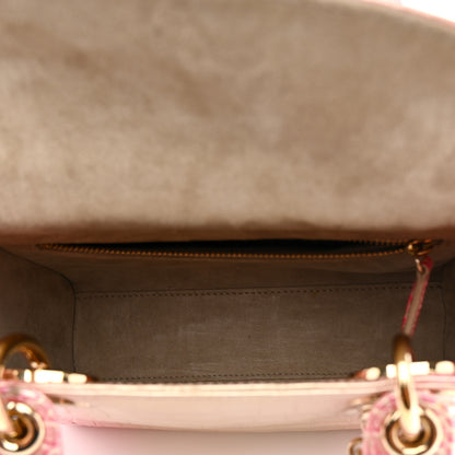 Christian Dior Metallic Alligator Gradient Small Lady Dior Pink 5 of 10