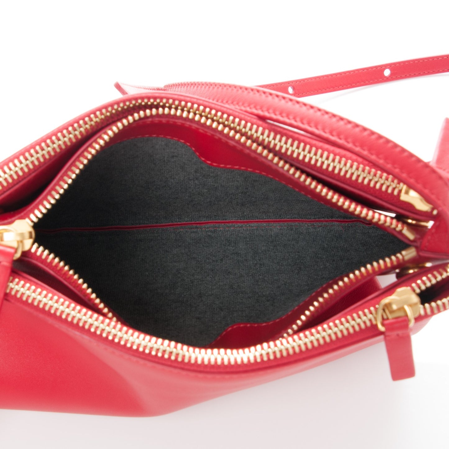 Lambskin Small Trio Crossbody Bag Red