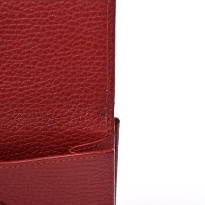 Gucci Dollar Calfskin Double G French Flap Wallet Hibiscus Red 9 of 11