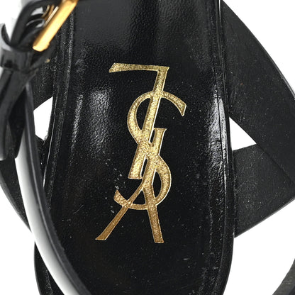 Saint Laurent Patent Tribute 75 Platform Sandals 37 Black 8 of 10