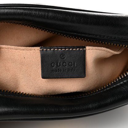 Gucci Calfskin Matelasse Mini GG Marmont Chain Shoulder Bag Black 5 of 9