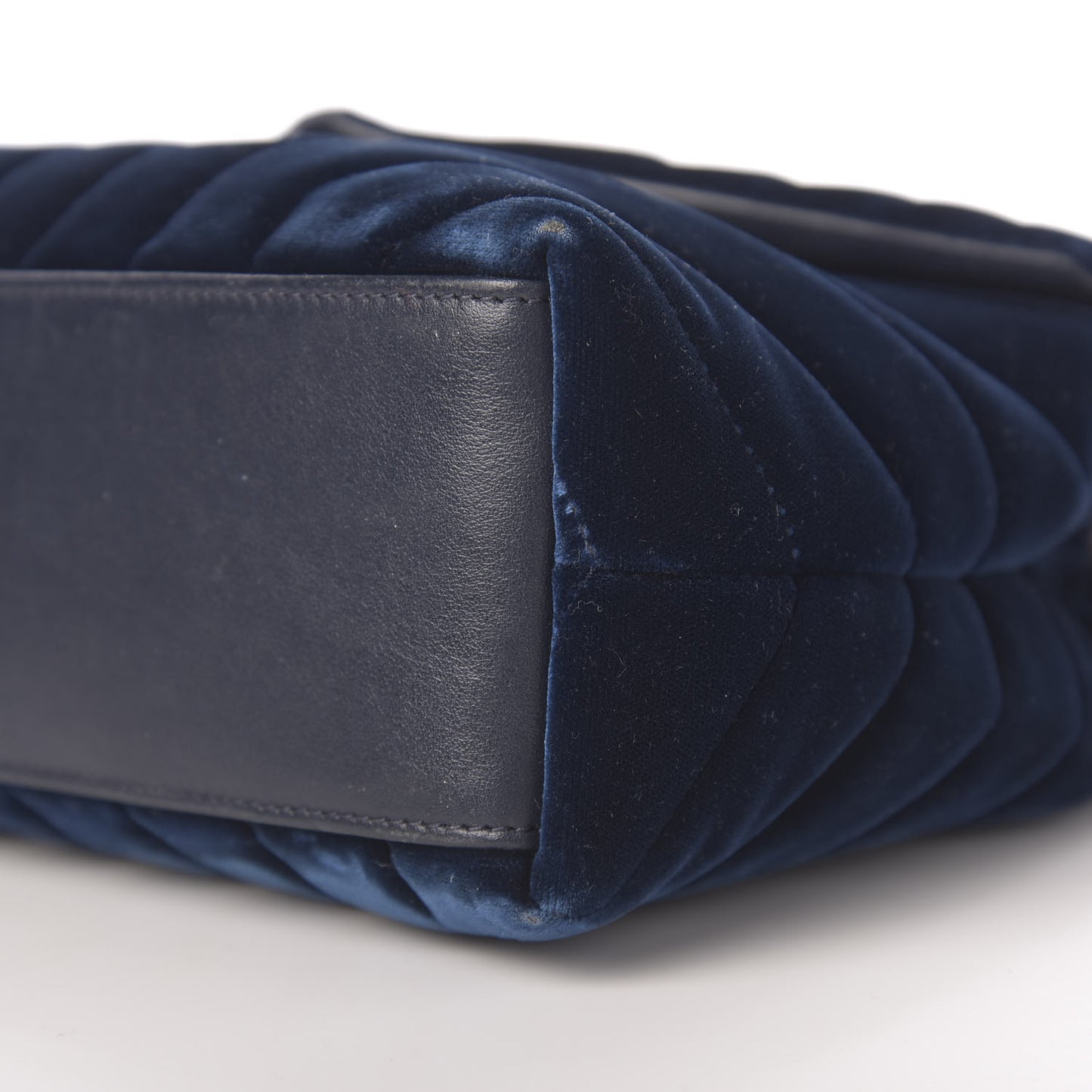 Velvet Y Quilted Monogram Small Loulou Chain Satchel Medium Blue