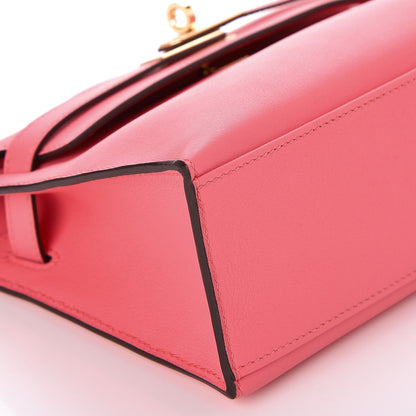 Hermes Swift Kelly Pochette Clutch Rose Azalee 11 of 21