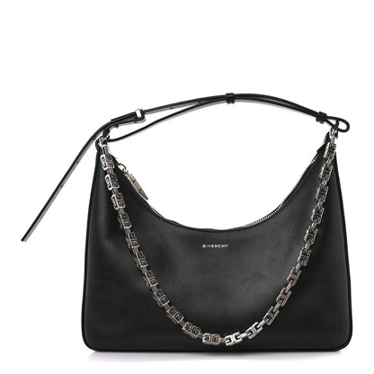 Givenchy Smooth Calfskin Small Moon Cut Out Shoulder Bag Black 1 of 11