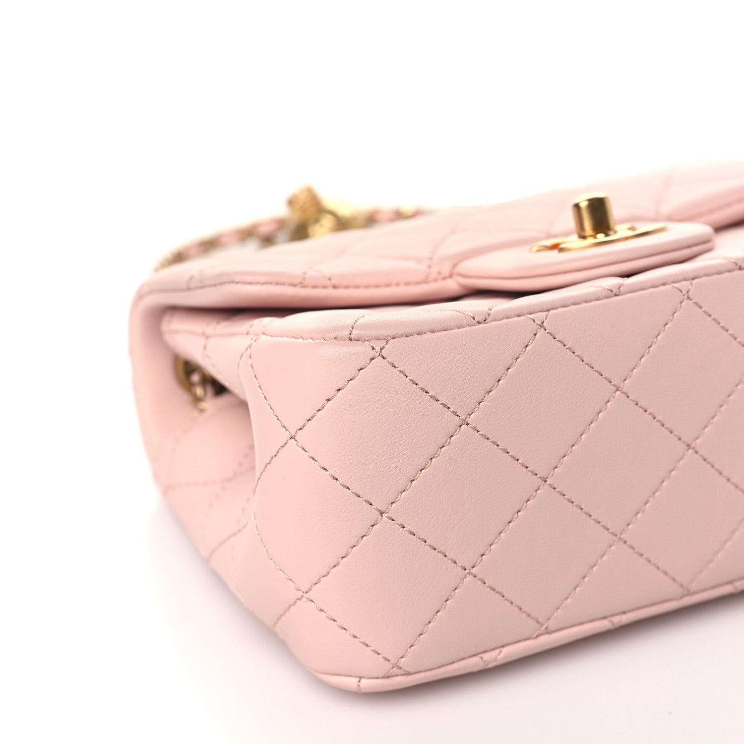 Chanel Lambskin Quilted Mini Pearl Crush Flap Light Pink 9 of 11