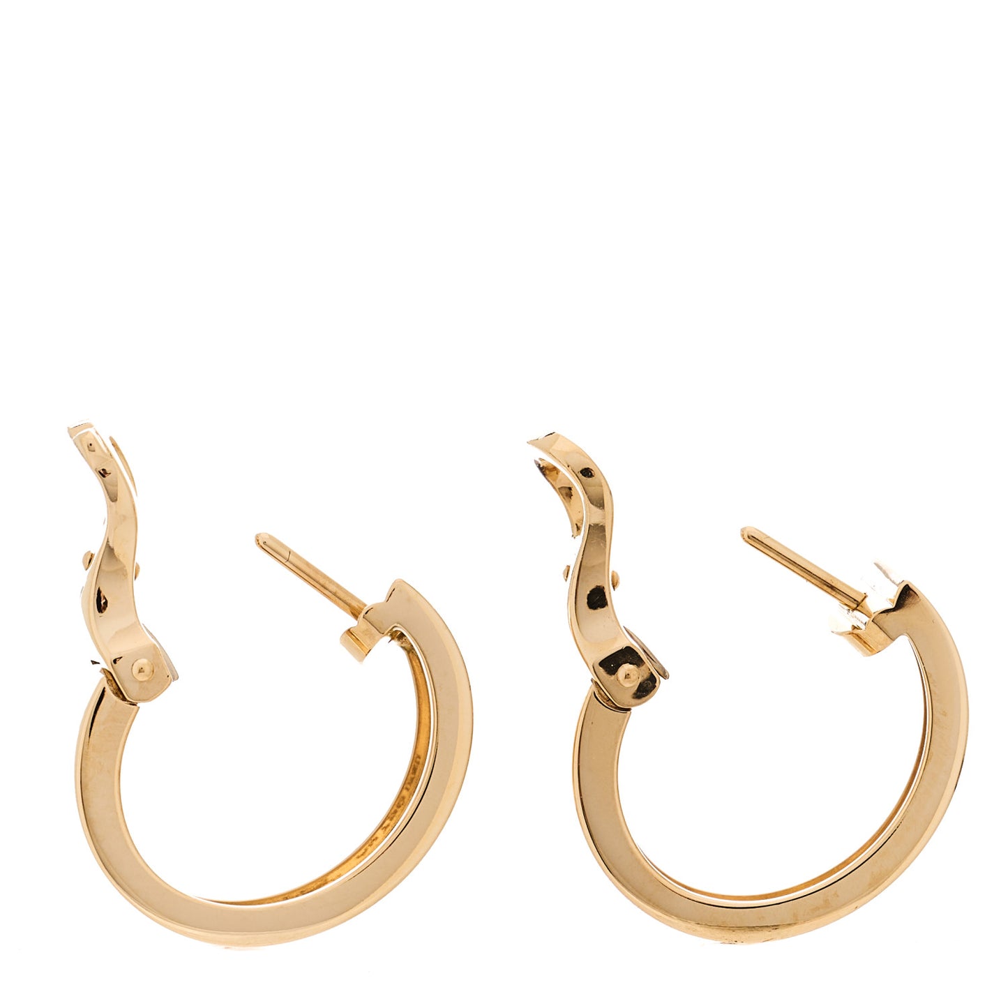 18K Yellow Gold 5.5mm LOVE French Clip Hoop Earrings