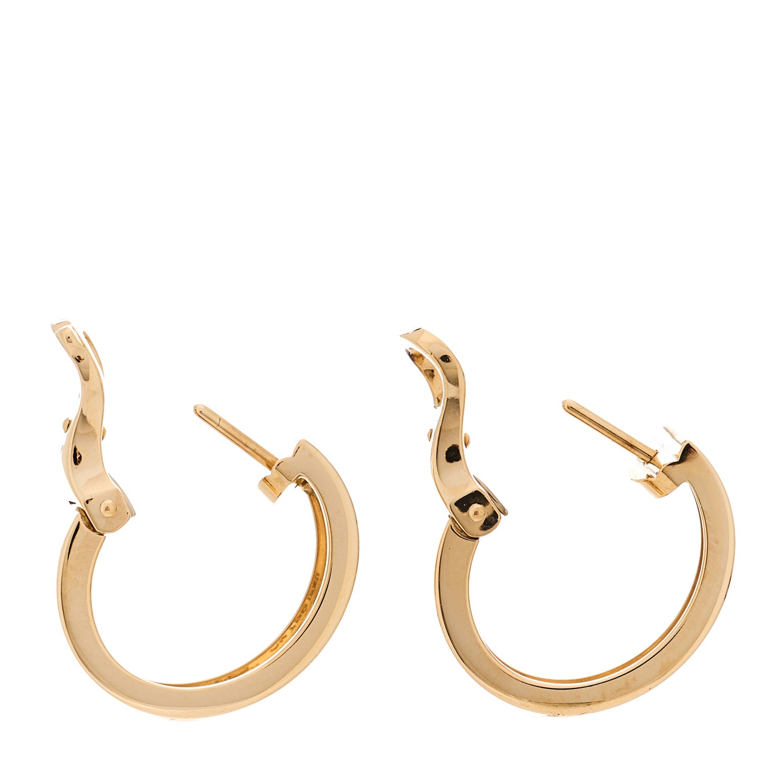 Cartier 18K Yellow Gold 5.5mm LOVE French Clip Hoop Earrings 3 of 6