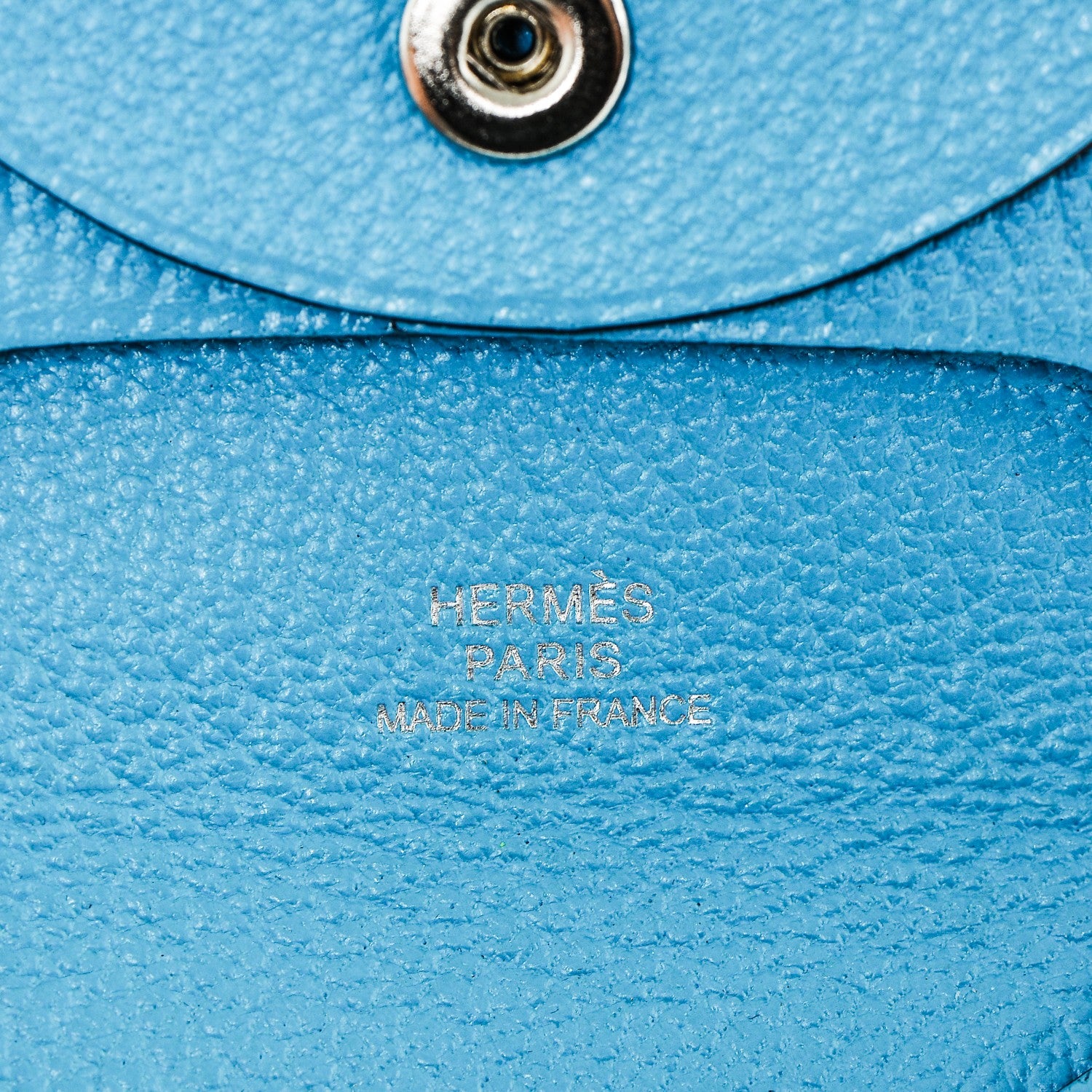 Hermes Chevre Mysore Bastia Coin Purse Bleu Azteque 6 of 6