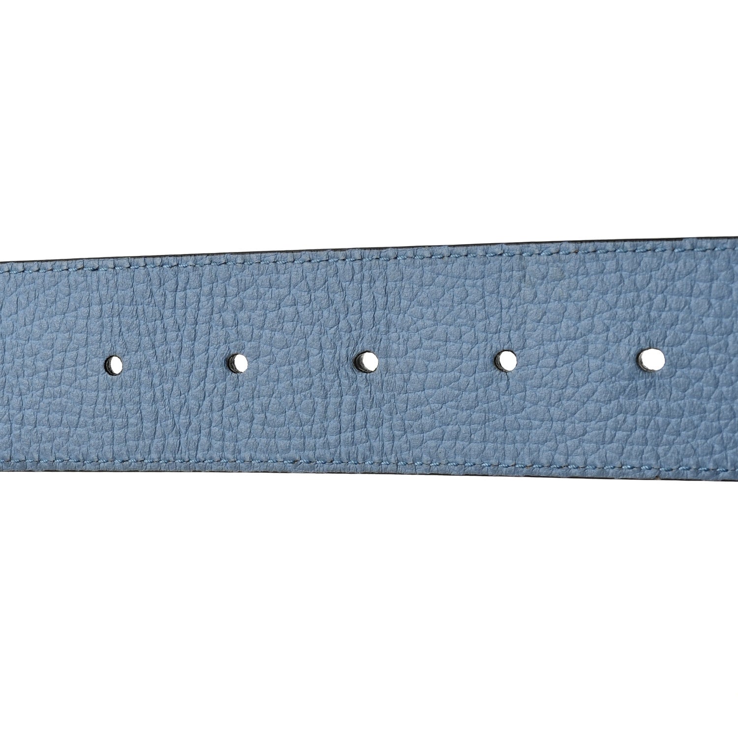 Gucci Dollar Calfskin 1973 Reversible Belt 90 36 Black Mineral Blue 6 of 6