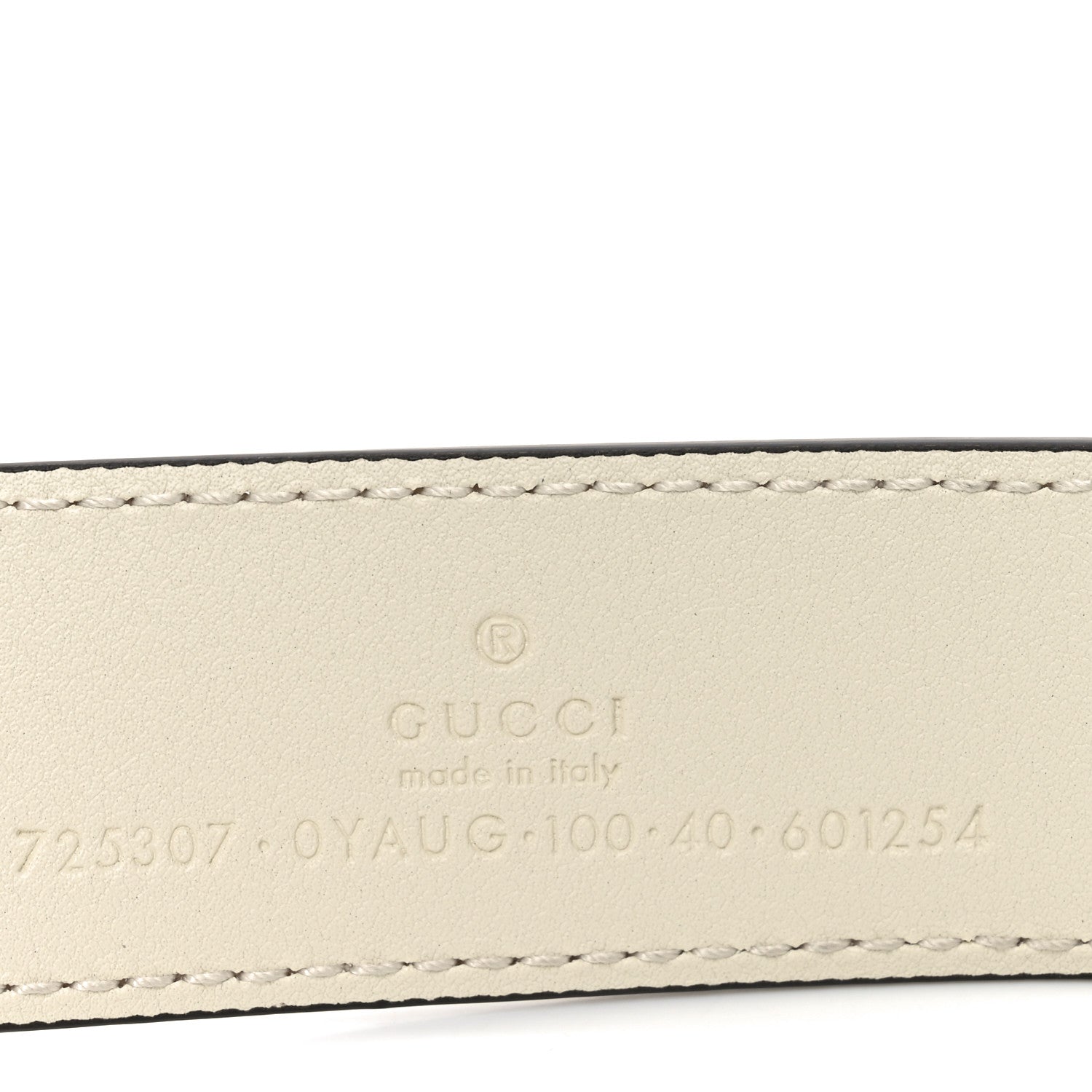 Gucci Plutone Calfskin Crystal Horsebit 100 40 Belt 100 40 White Crystal 4 of 4