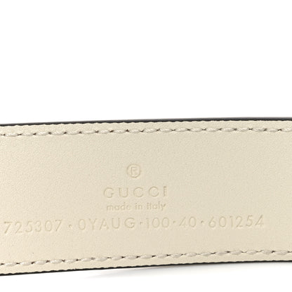 Gucci Plutone Calfskin Crystal Horsebit 100 40 Belt 100 40 White Crystal 4 of 4