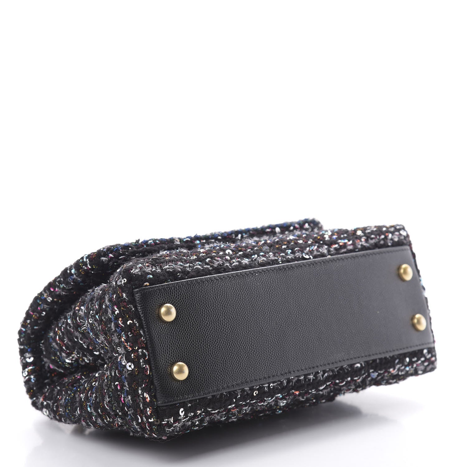 Chanel Tweed Sequin Mini Coco Handle Flap Black 4 of 10
