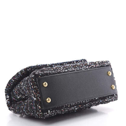 Chanel Tweed Sequin Mini Coco Handle Flap Black 4 of 10