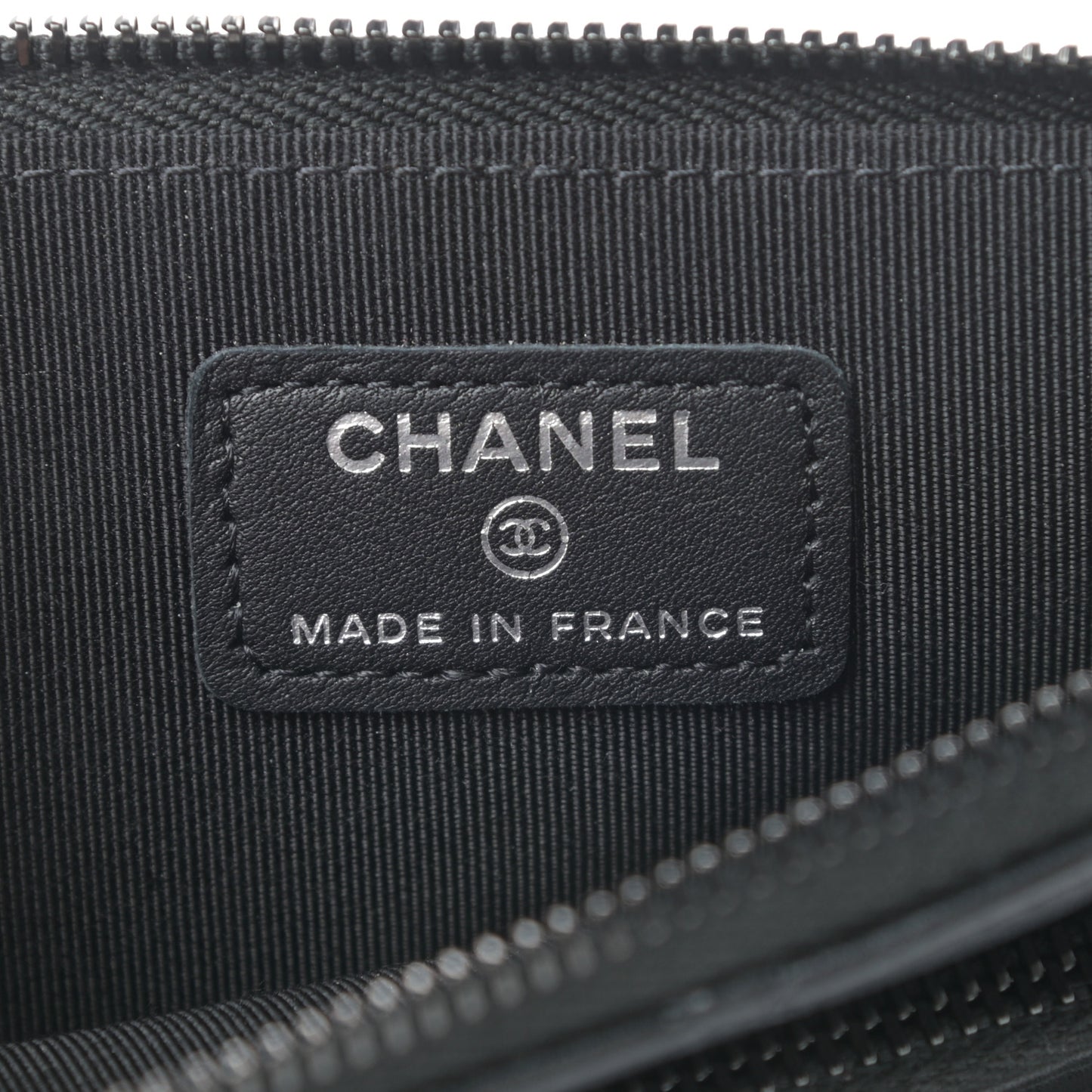 Lambskin Quilted Cosmetic Case With Strap So Black