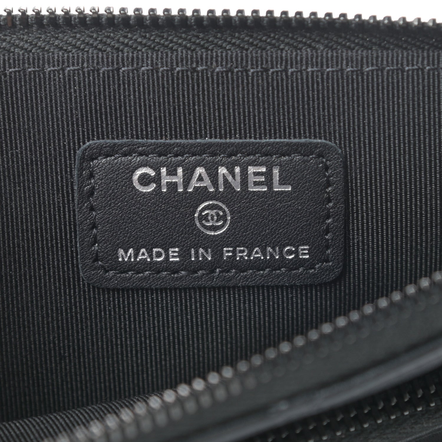 Chanel Lambskin Quilted Cosmetic Case With Strap So Black 8 of 13