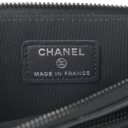 Chanel Lambskin Quilted Cosmetic Case With Strap So Black 8 of 13