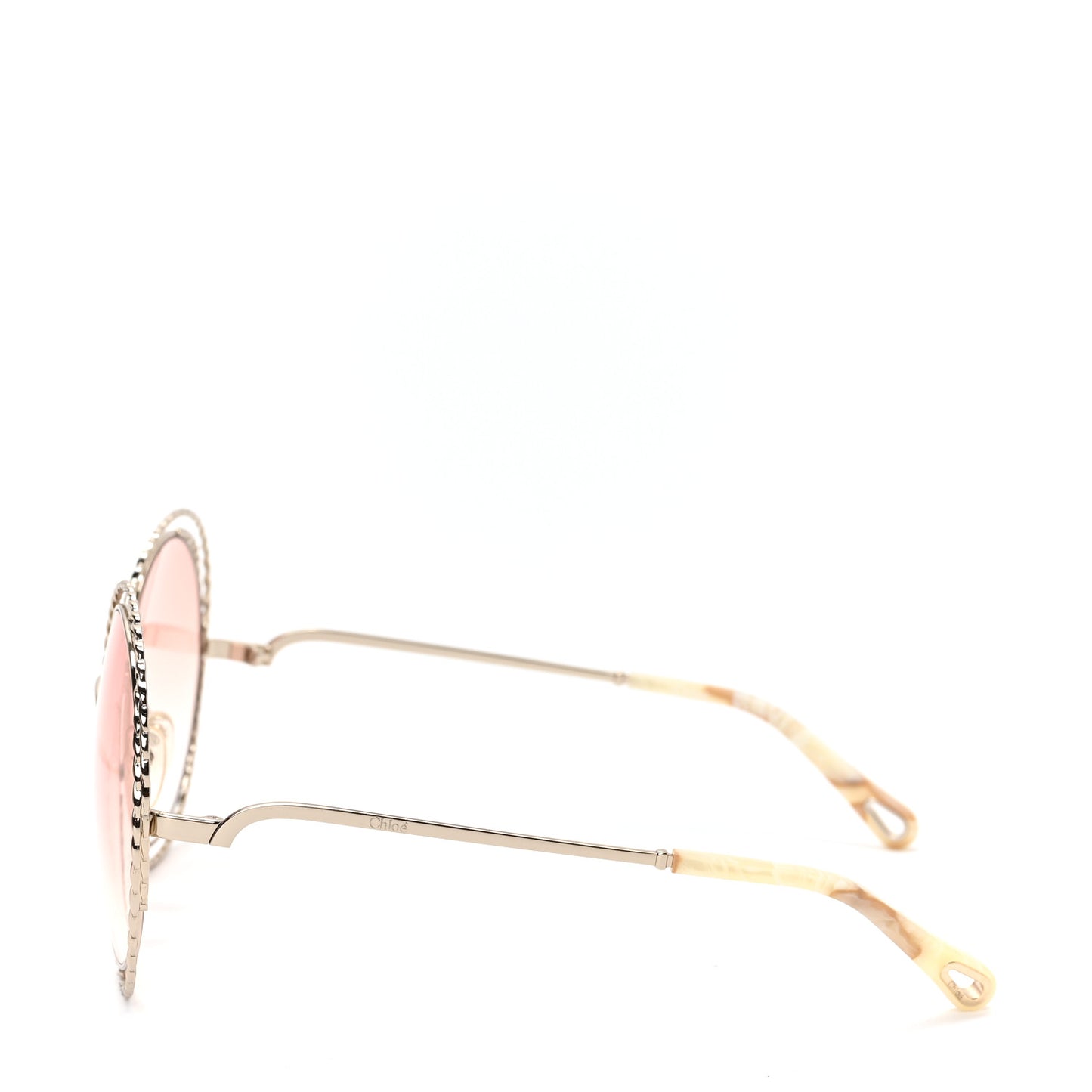 Metal Carlina Oversize Round Sunglasses CE114ST