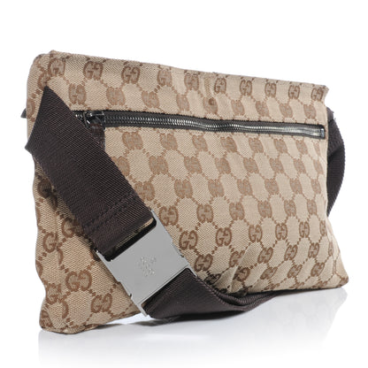 Gucci GG Monogram Web Double Pocket Belt Bag Ebony 3 of 9