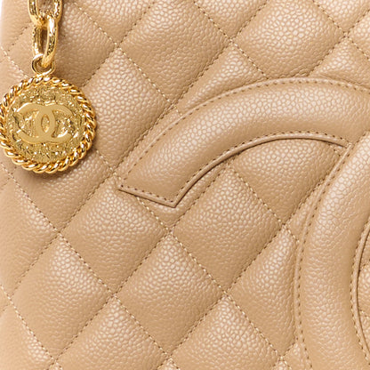 Chanel Caviar Quilted Medallion Tote Beige 8 of 11