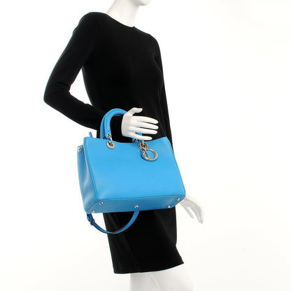 Christian Dior Bullcalf Medium Diorissimo Tote Bleu Nosy 3 of 11