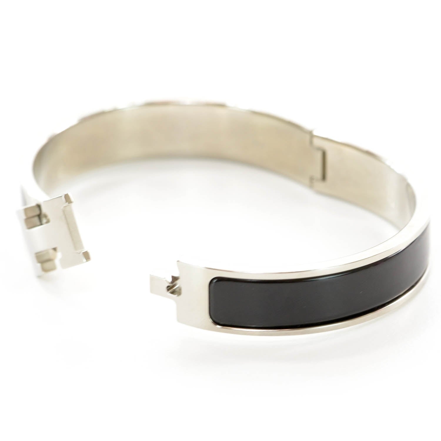 Hermes Enamel Narrow Clic Clac H Bracelet Black 5 of 6