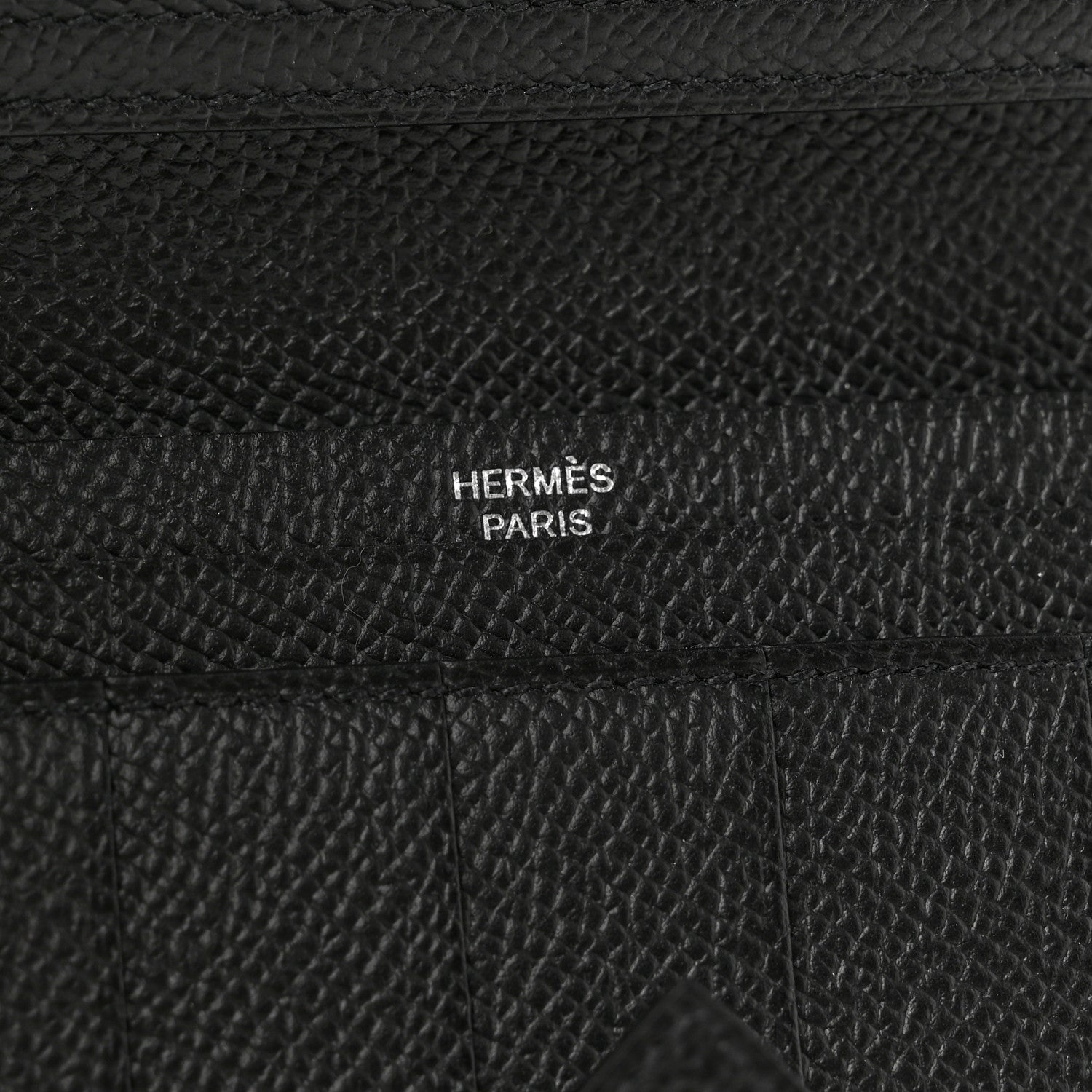 Hermes Epsom Monochrome Bearn Gusset Wallet Black 7 of 8