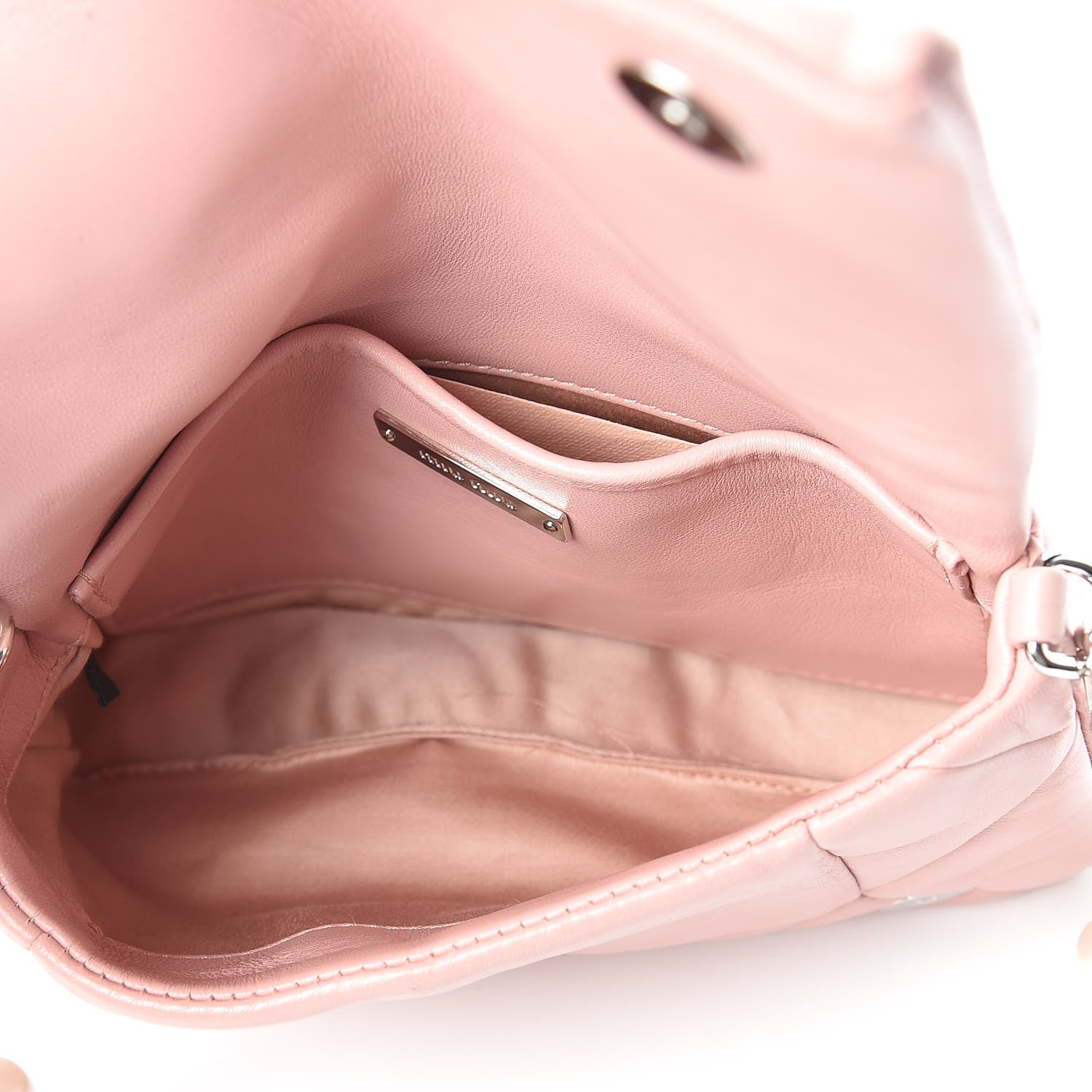 Miu Miu Nappa Patch Pearl Shoulder Bag Orchidea 5 of 9