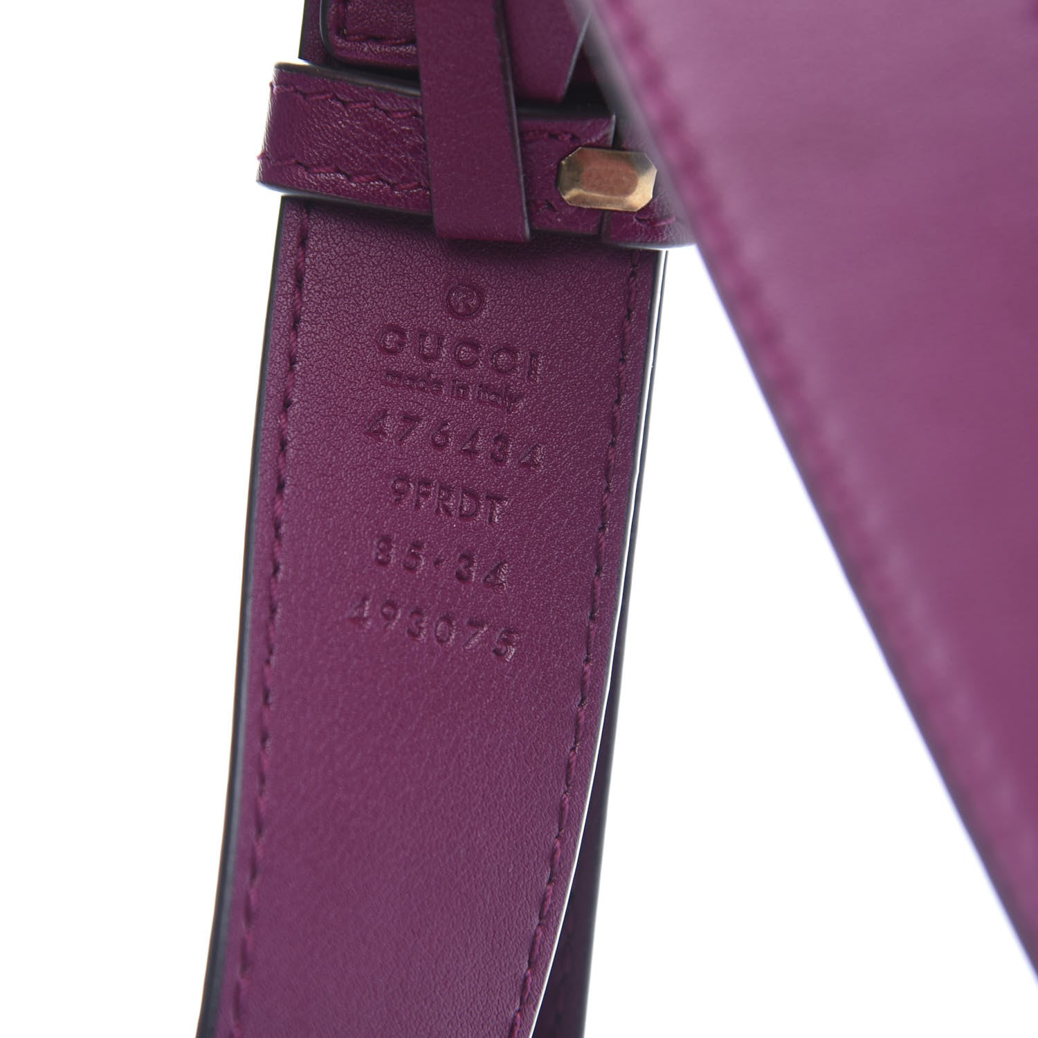 Gucci Velvet Matelasse GG Marmont Belt Bag 85 34 Fuchsia Violet Cyclamen 10 of 11