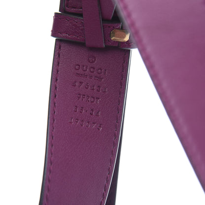 Gucci Velvet Matelasse GG Marmont Belt Bag 85 34 Fuchsia Violet Cyclamen 10 of 11