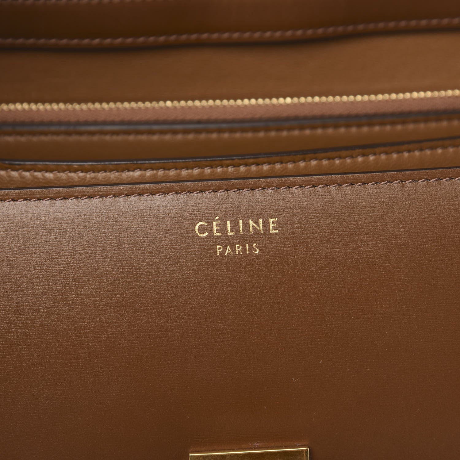 Celine Box Calfskin Medium Classic Box Flap Bag Camel 6 of 9