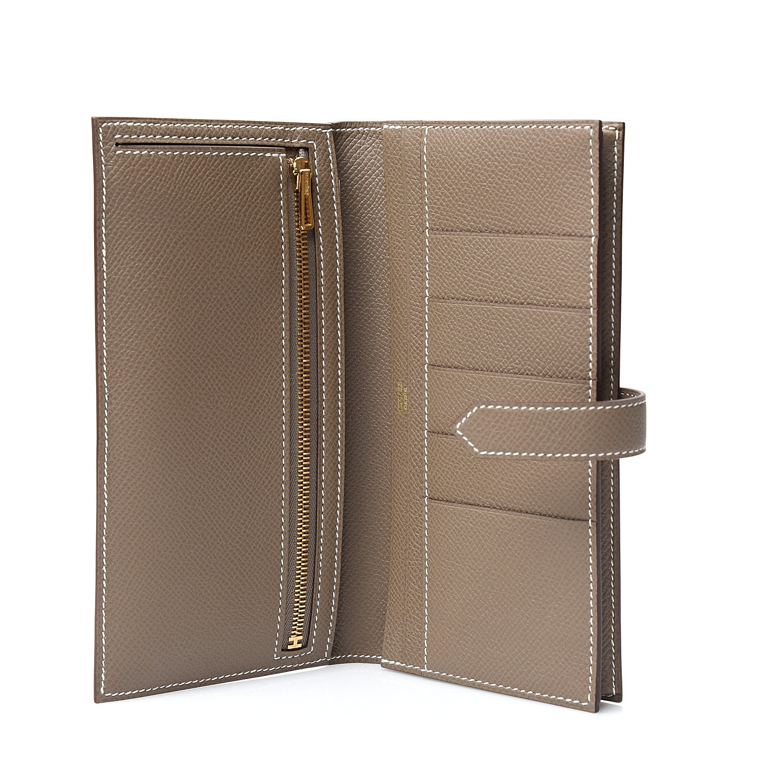 Hermes Epsom Bearn Gusset Wallet Etoupe 4 of 7