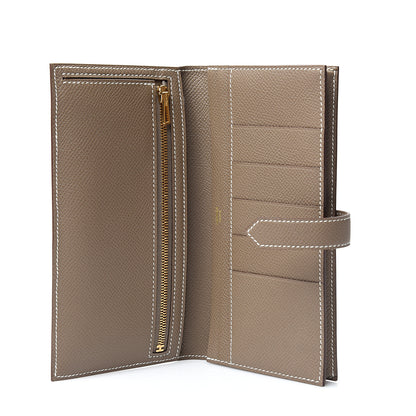 Hermes Epsom Bearn Gusset Wallet Etoupe 4 of 7