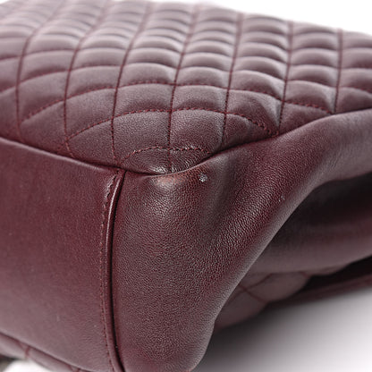 Saint Laurent Calfskin Mixed Matelasse Triquilt Large Monogram Envelope Satchel Bordeaux 31 of 34