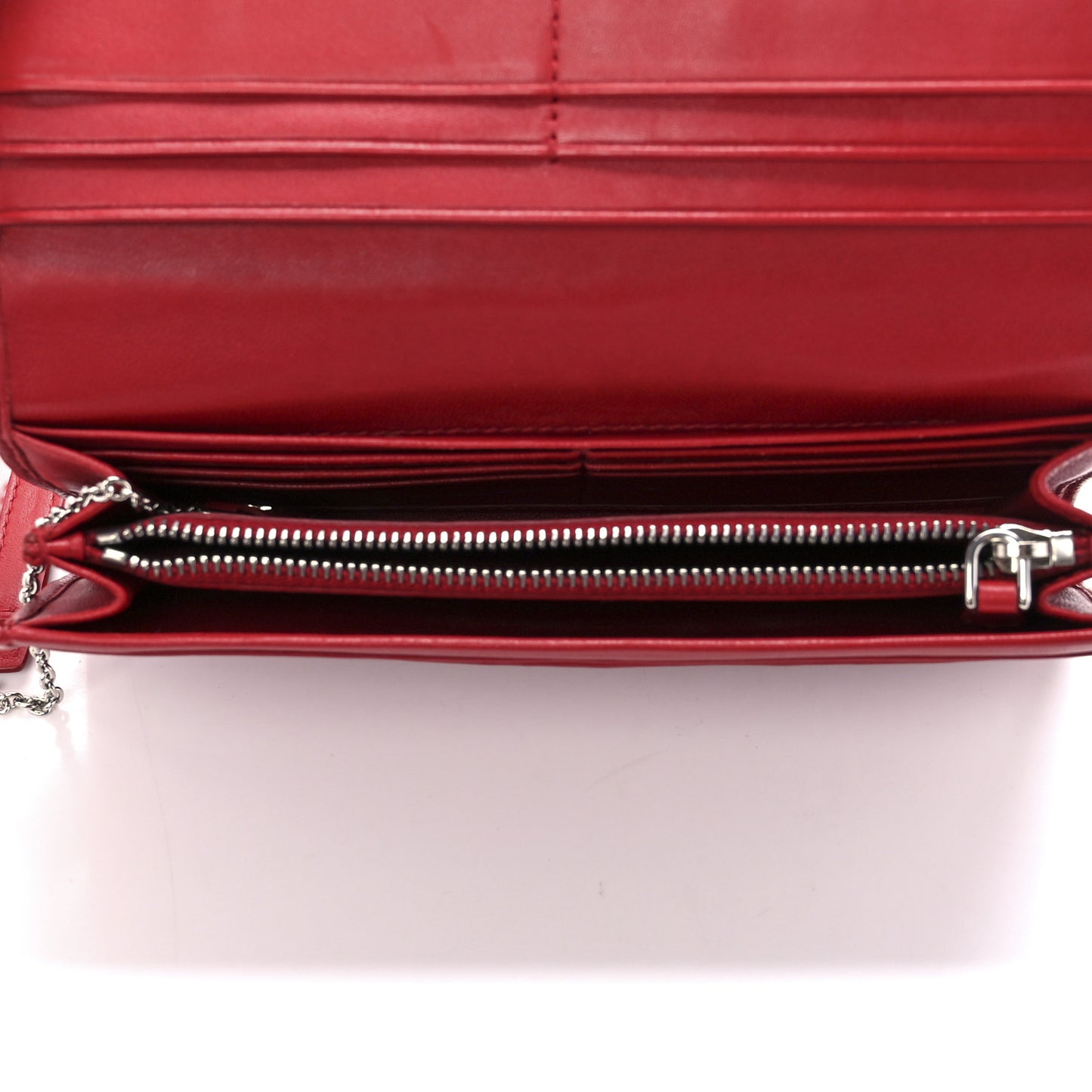 Nappa Gaufre Continental Wallet Fuoco