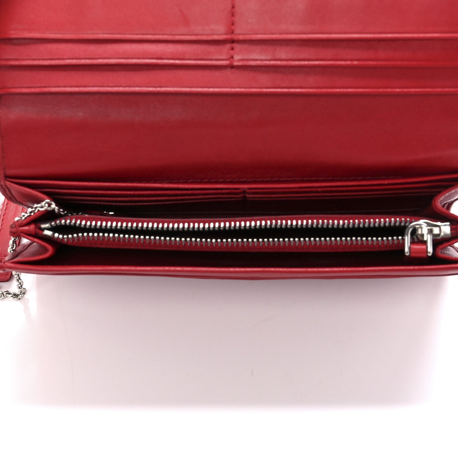 Prada Nappa Gaufre Continental Wallet Fuoco 5 of 13