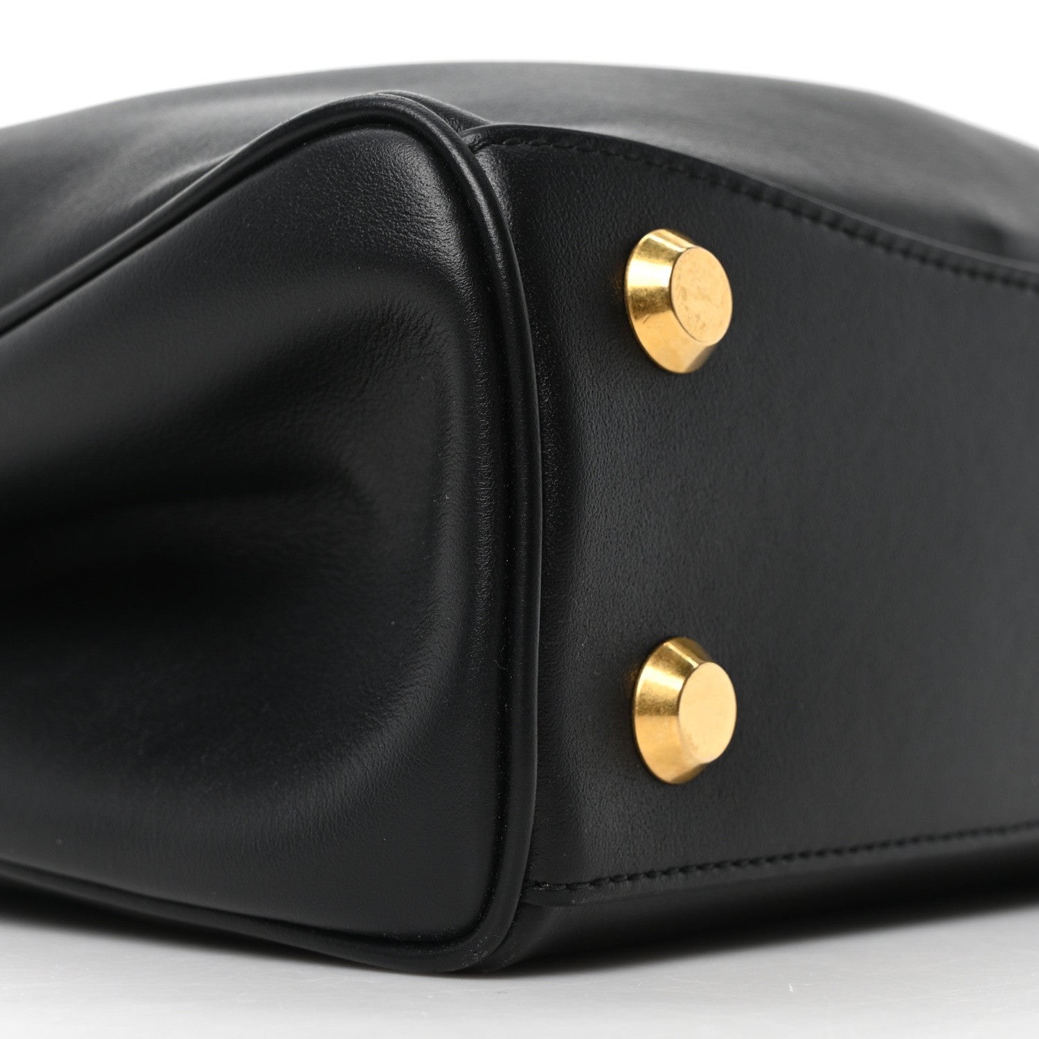 Balenciaga Natural Smooth Calfskin Mini Rodeo Top Handle Handbag Black 8 of 9