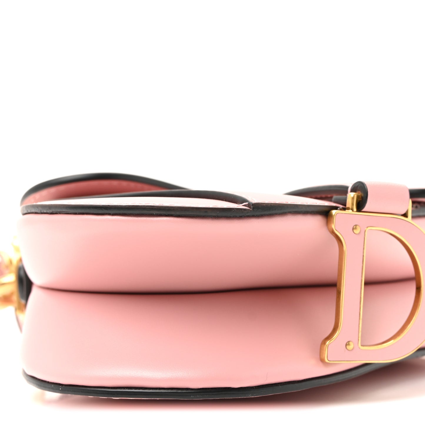 Smooth Calfskin Mini Saddle Bag With Strap Antique Pink