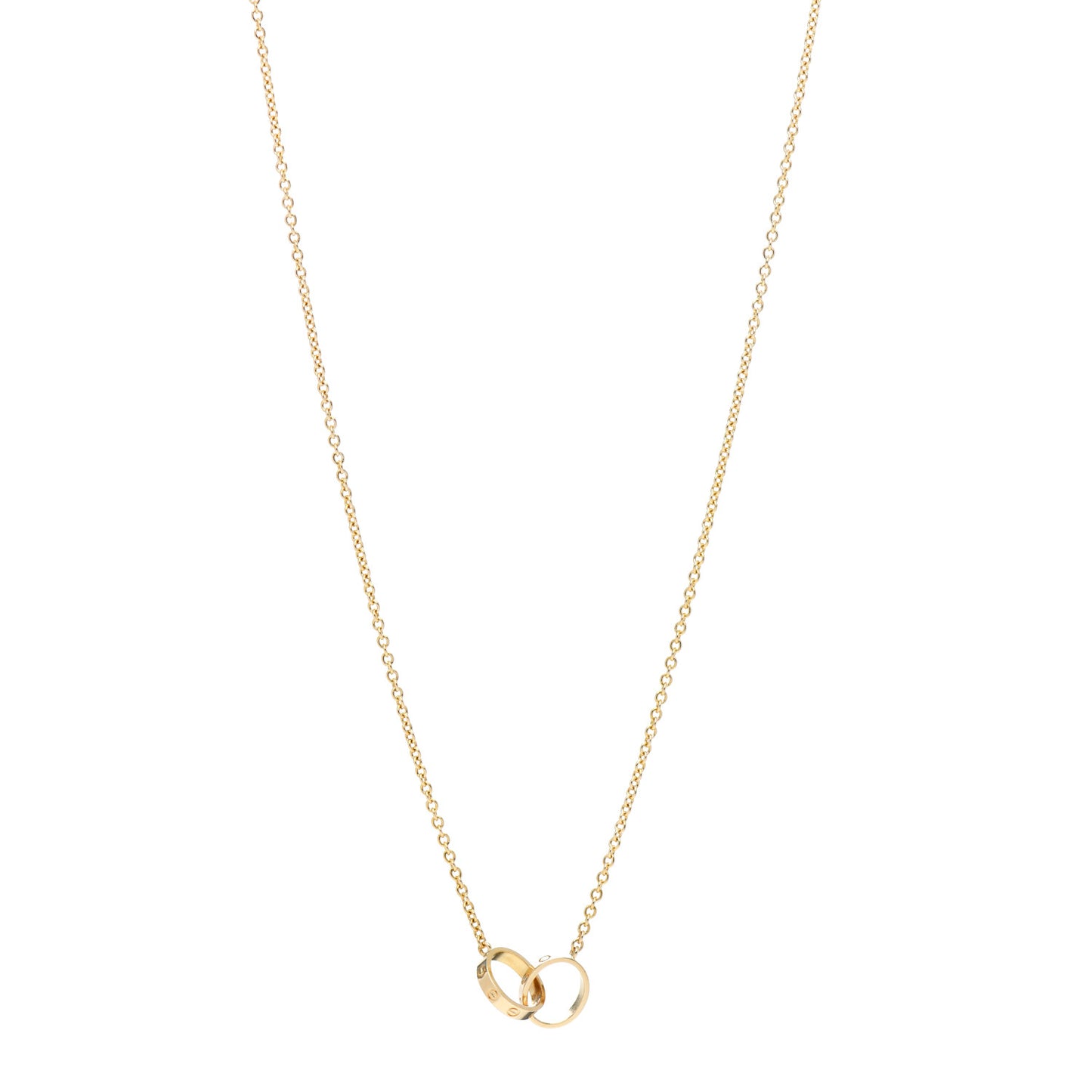 18K Yellow Gold Interlocking LOVE Necklace