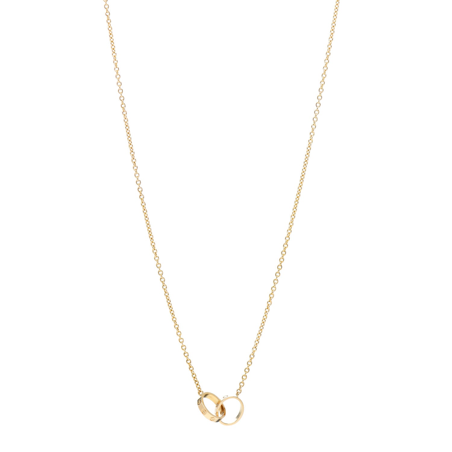 Cartier 18K Yellow Gold Interlocking LOVE Necklace 1 of 4