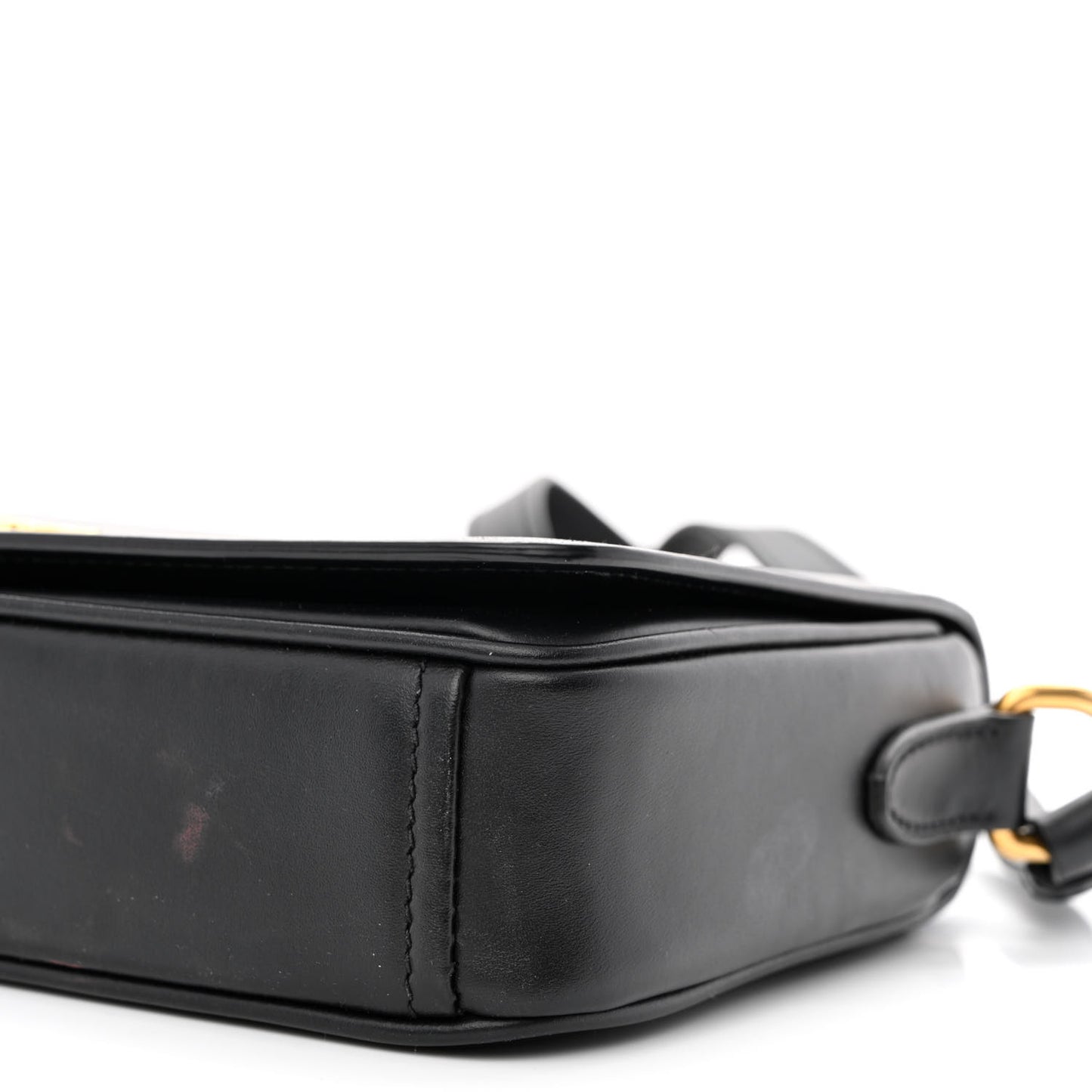 City Calfskin Flap Crossbody Black
