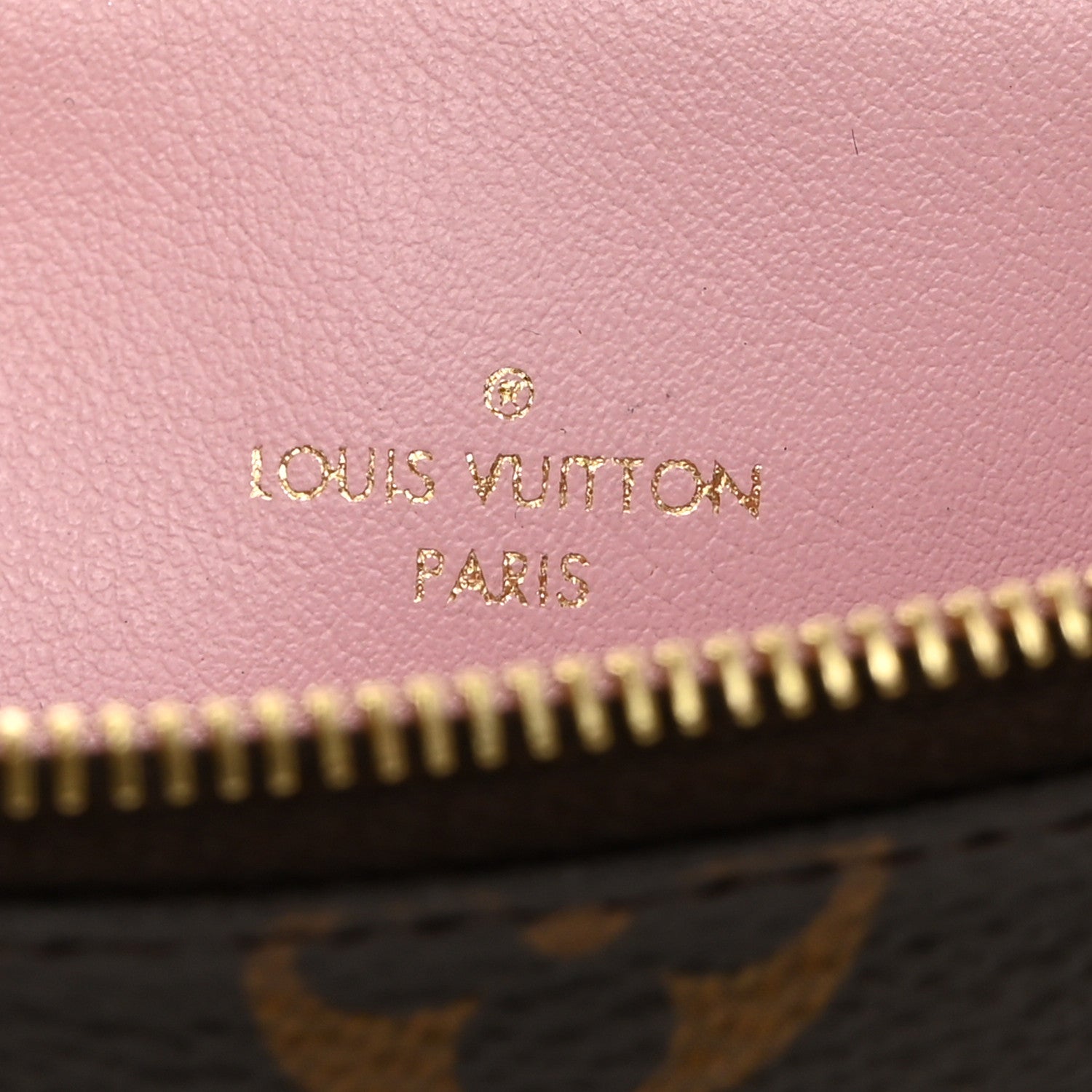 Louis Vuitton Monogram Felicie Chain Wallet Zippered Insert Rose Ballerine 6 of 6