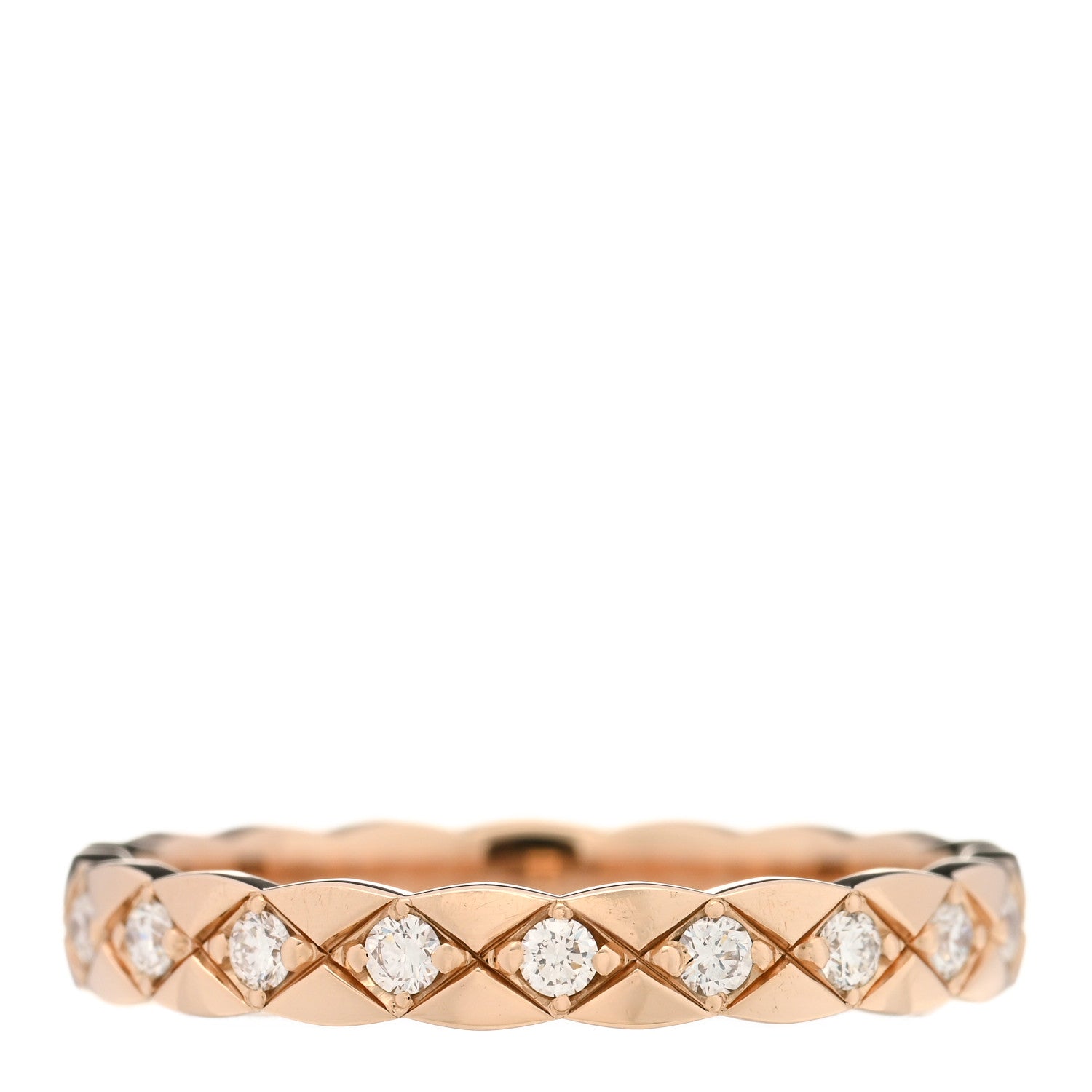Chanel 18K Beige Gold Diamond Mini Coco Crush Ring 57 8 1 of 5