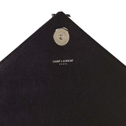 Saint Laurent Sheepskin Matelasse Chevron Monogram Medium College Bag Amaranto 8 of 11